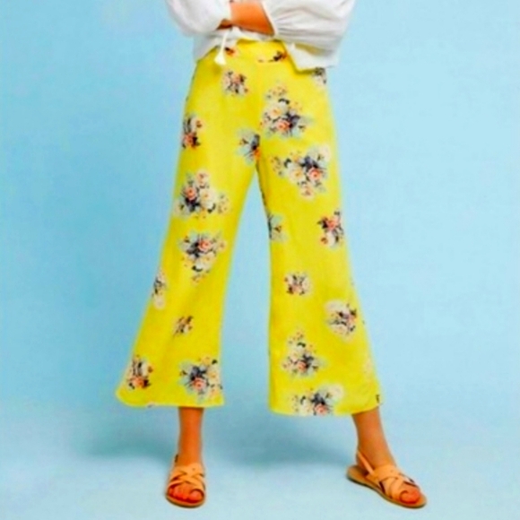 Anthropologie Feather Bone Wide Leg Pants 4 - Picture 1 of 5